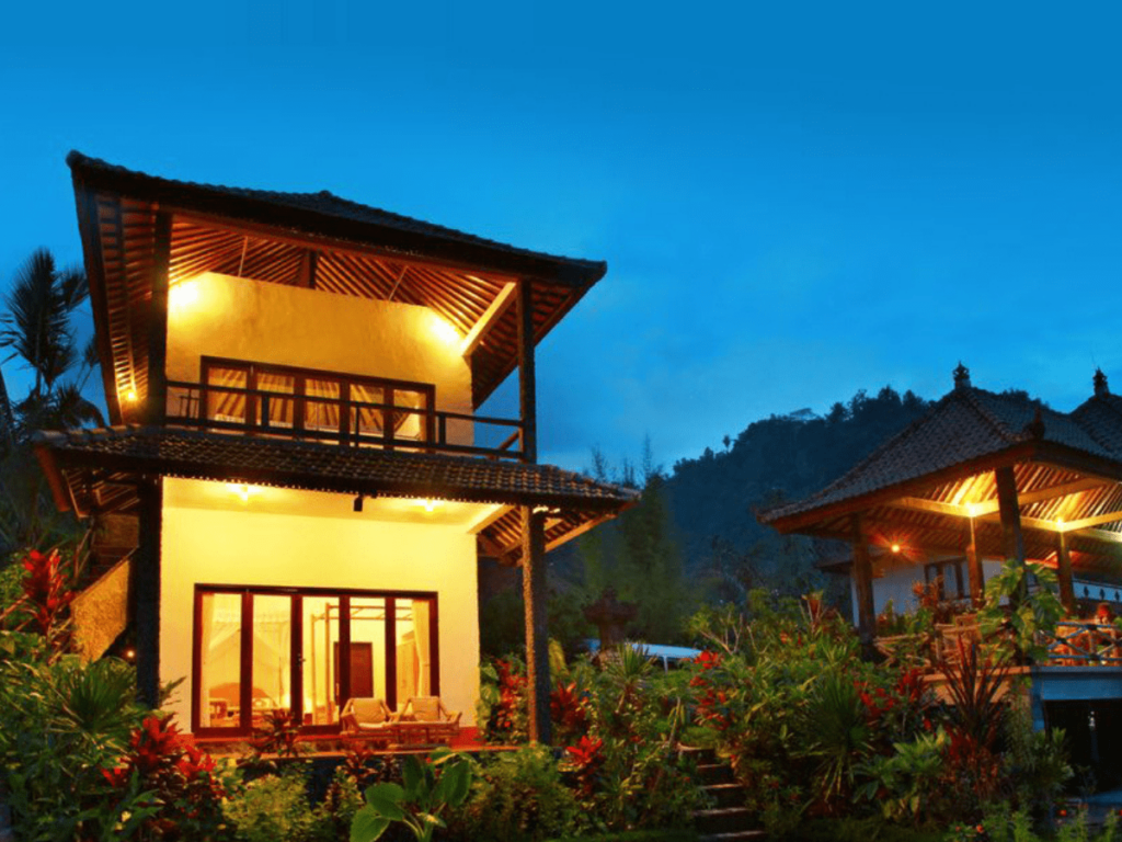 Frangipani Villa by night